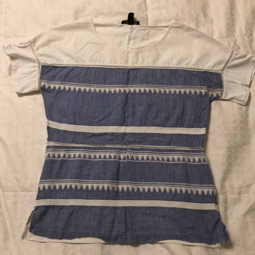 JCrew ruffle sleeve bohemian style Shirt Sz XXS